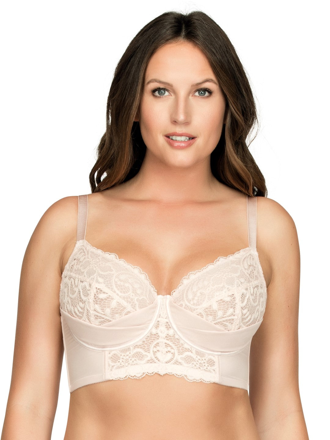 Buy Sexy Lingerie In India, Cora Unlined Longline Bra - Pale Blush