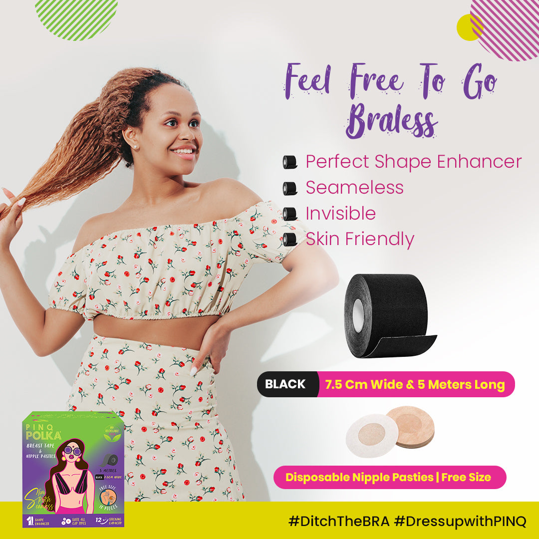 PARFAIT X PINQ POLKA-Breast Lift Tape & Nipple Pasties