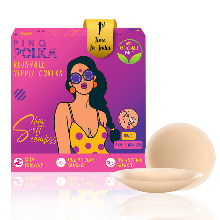 PARFAIT X PINQ POLKA- Reusable Nipple Cover (Nude-10cm)