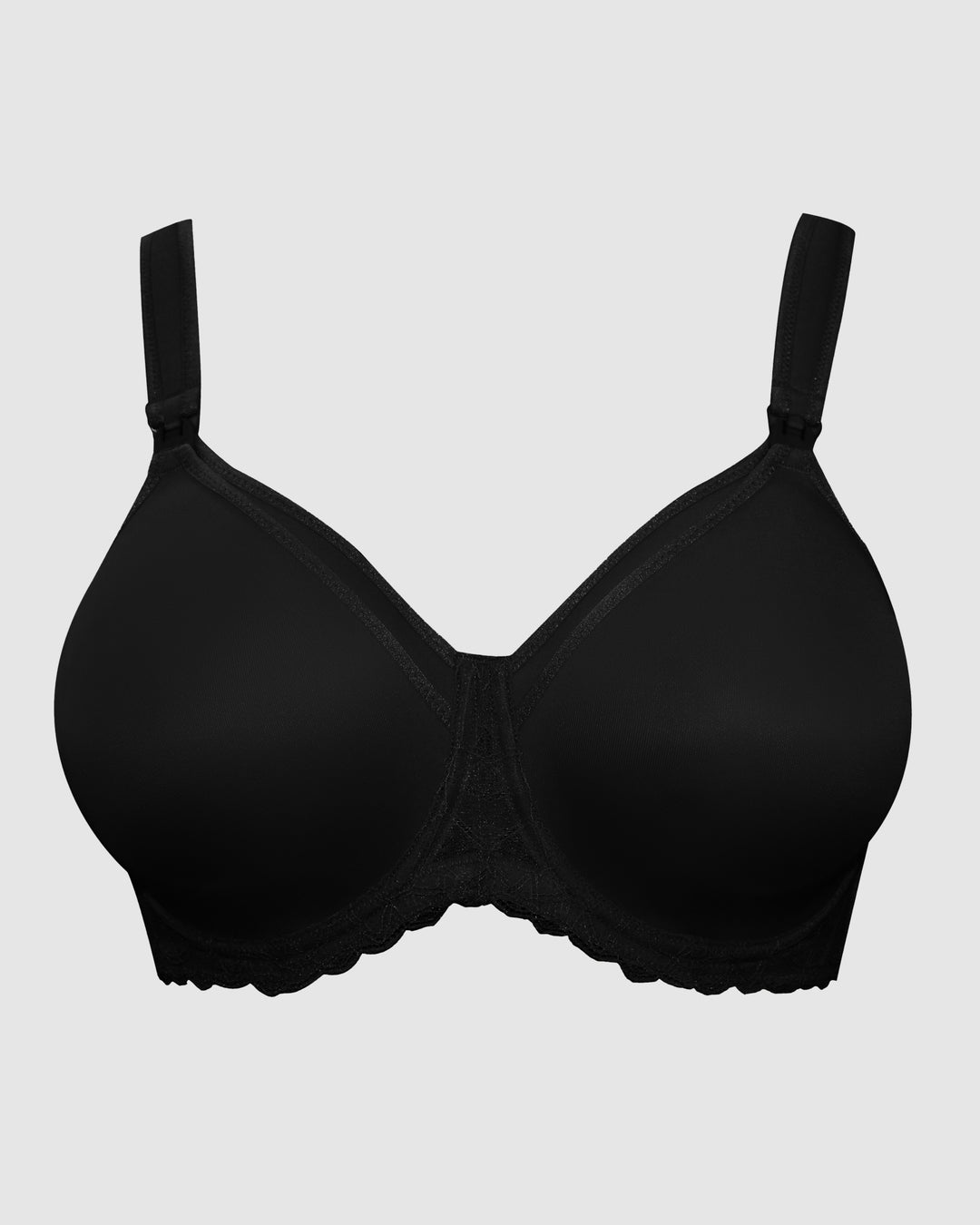 Leila Seamless Underwire Nursing Bra-Black-NB502