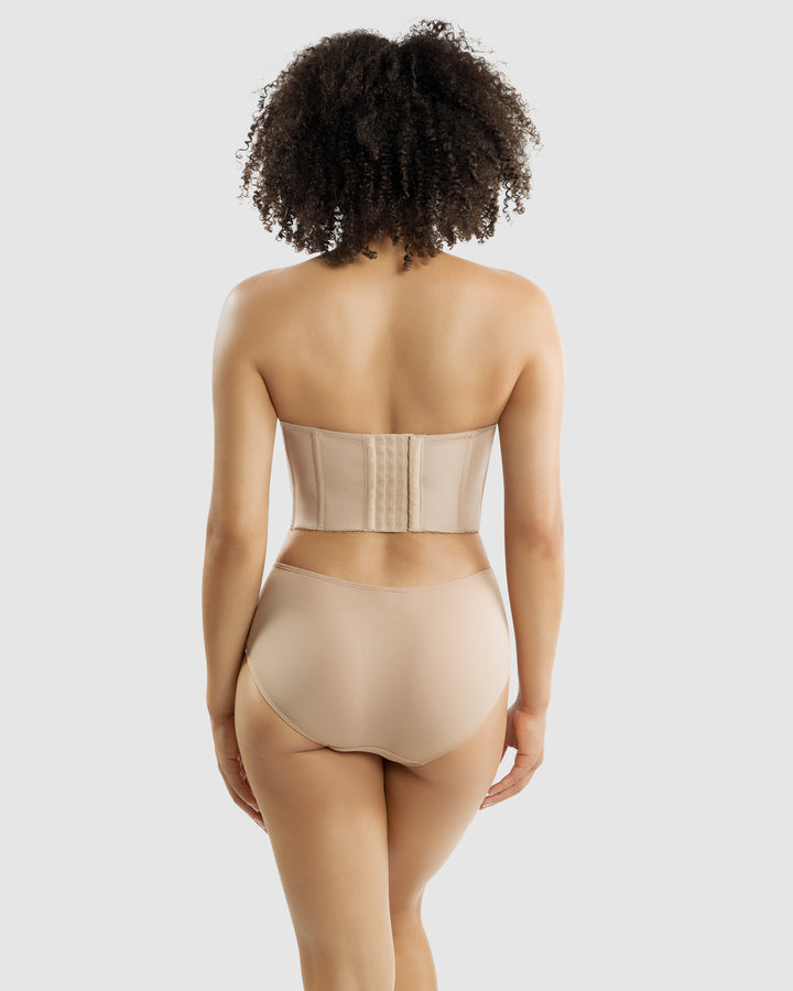 Elissa Seamless Padded Longline Strapless Bra- European Nude-P50116