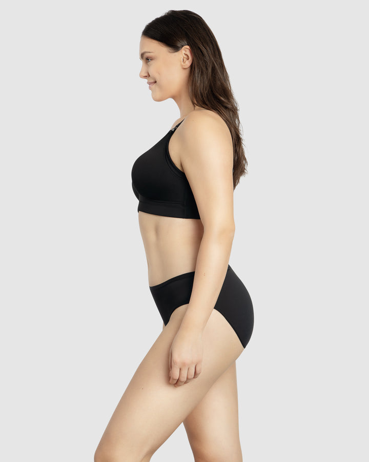 Erika Seamless Wirefree Nursing Bra-Black-P58611