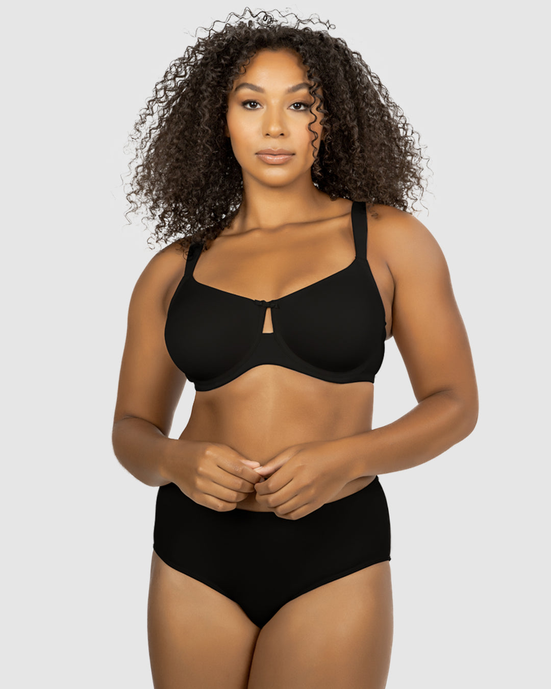 Erika Everyday Seamless Underwire T-Shirt Bra-Black- P58622