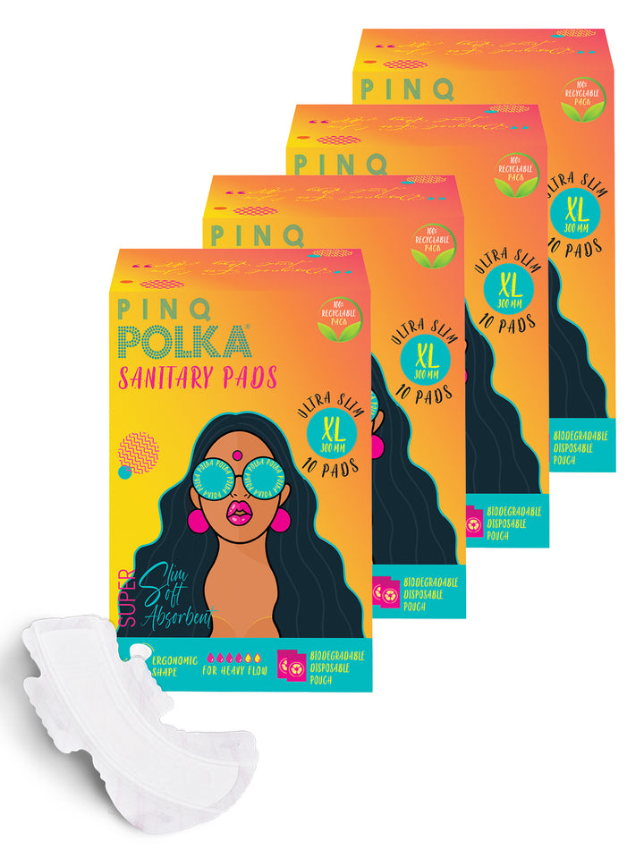 PARFAIT X PINQ POLKA-Sanitary Pad XL (40 Pcs)