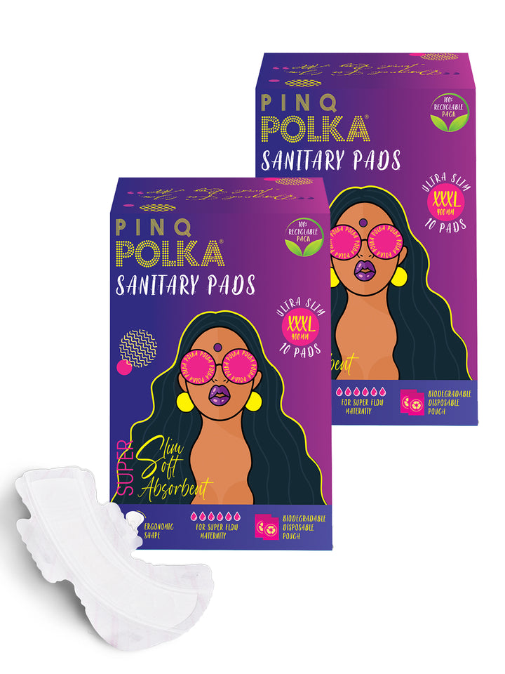 PARFAIT X PINQ POLKA Sanitary Pads - XXXL