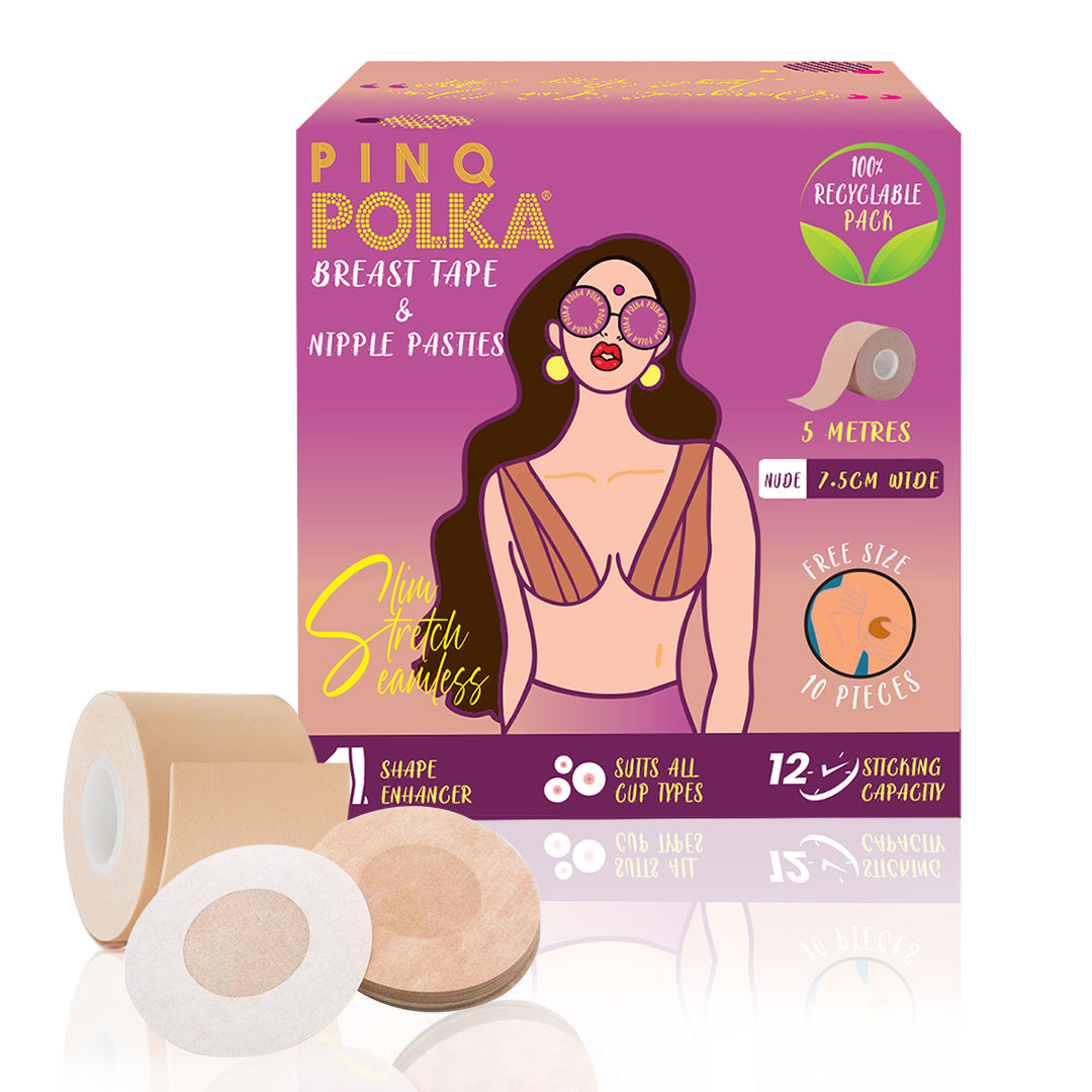 PARFAIT X PINQ POLKA-Breast Lift Tape & Nipple Pasties