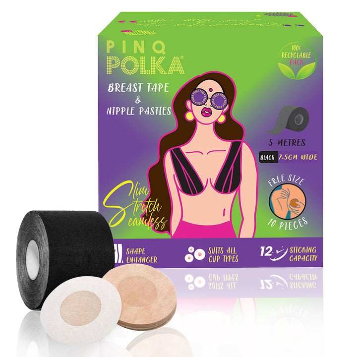 PARFAIT X PINQ POLKA-Breast Lift Tape & Nipple Pasties