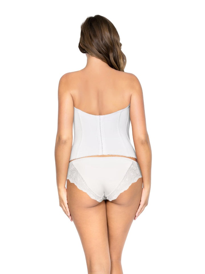 Elissa Low-Back Bustier - Pearl White - P5017