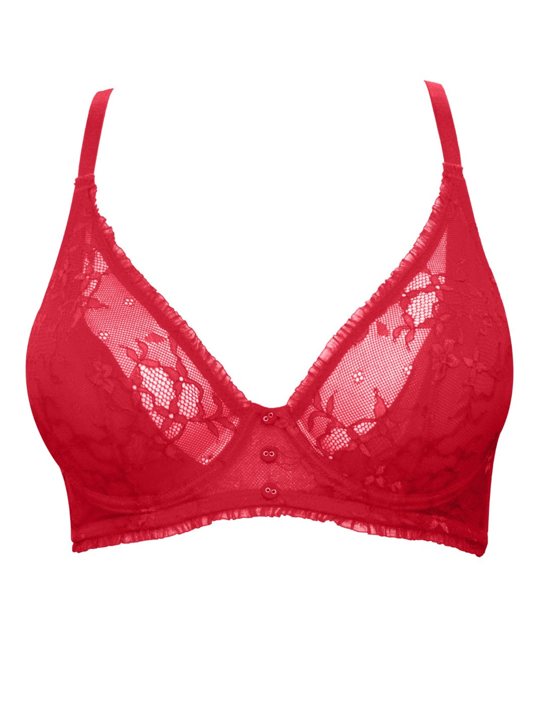 New York Unlined Longline Bra - Racing Red - A1632