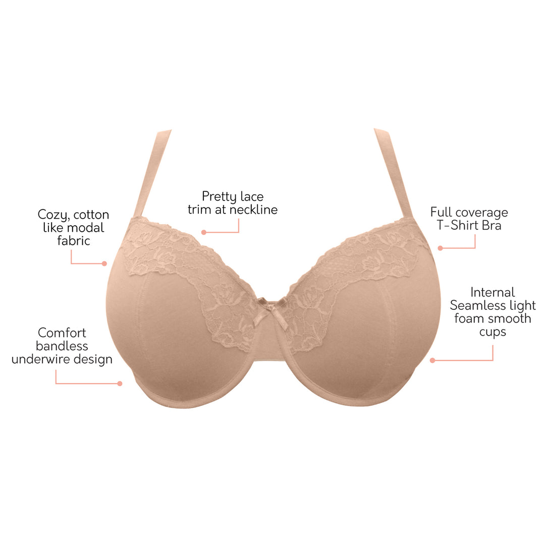 Bras in different styles, Tess T-Shirt Bra - Bare - P50212